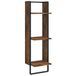 VidaXL Wandrek 3-laags 30x25x100 cm bewerkt hout gerookt eikenkleurig