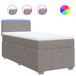 VidaXL Boxspringbed met matras, taupe, 120x190 cm, met stoffen bekleding