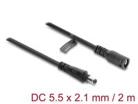 DeLOCK 67390 DC Verlengkabel 2m Zwart