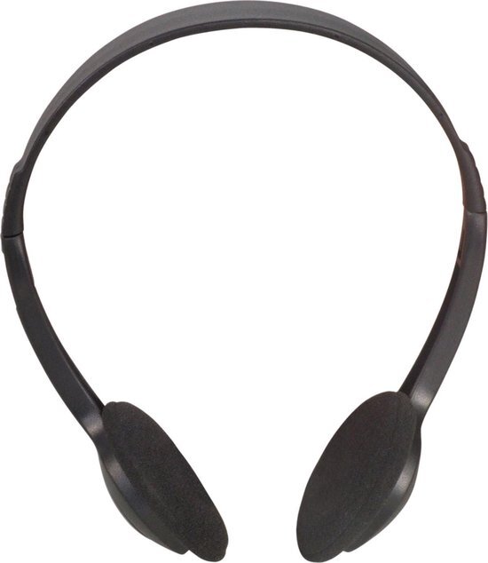 Soundlab hoofdtelefoon met comfortabele hoofdband - zwart - 5 meter zwart