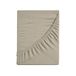Hoeslaken voor tweepersoonsbed, hoeslaken met hoeken, effen, elastisch aan 4 zijden, 100% katoenen jersey, 170/180 x 190/200 cm, taupe