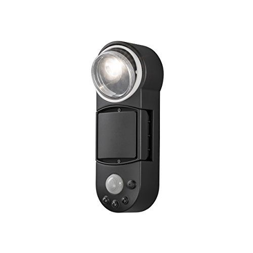 KONSTSMIDE Zwarte Prato Batterij Werkende Veiligheid Draadloze Muur Hoge Macht 1 Watt LED/Verstelbare Hoofd/PIR Sensor-Bewegingsdetector/Buiten Licht Plastic