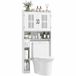 Homcom Toiletkastje MDF Wit 80x19,5x170cm