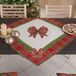 PETTI Artigiani Italiani - Kerst tafelstuk, kerst keukentafel middelpunt tafelloper 90 x 90 cm, tartan knoop middelpunt 100% Made in Itay