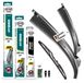 HEYNER essuie-glaces pour OPEL ASTRA K Sports Tourer, 04.2016 - 12.2022, pare-brise avant et arrière, (jeu, 3 pièces, kit complet d'essuie-glaces), avec revêtement nano graphite