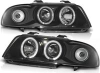 Viking Choice AP Onderdelen B.V. Koplampen dual halo rims AUDI A4 11 94-12 98 ANGEL EYES ZWART