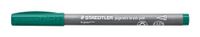 STAEDTLER 371-539 penseelpen pigment arts, dennengroen, gepigmenteerde premium tekeninkt, penseelpunt voor variabele lijnbreedte, waterbestendig, sneldrogend, 10 penseelpennen in kartonnen etui
