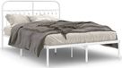 Maison Exclusive - Lit cadre avec tête de lit en métal blanc 140x190 cm