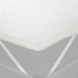Caleffi Topper voor eenpersoonsbed, 80 x 190 cm, van zacht ademend traagschuim, hoogte 4 cm voor optimaal herstel, matrasoplegger met elastische banden en ritssluiting, past zich aan het lichaam aan