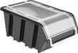 5 x Boîtes de rangement empilables en plastique, noir