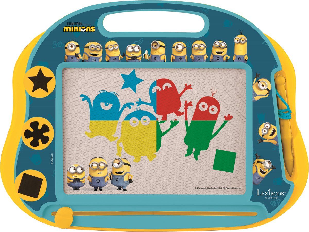 Lexibook Minions Tekentafel - Geel/Blauw - Magnetisch - Artistiek Creatief Speelgoed