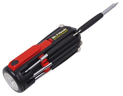 APOLLO TOOLS Mr. 7-Hands Multi Screwdriver - 8-in-1 with Work Light & Flashlight - DT1719