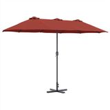 vidaXL Tuinparasol 370 x 197 x 239 cm polyester en aluminium