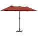 vidaXL Tuinparasol 370 x 197 x 239 cm polyester en aluminium