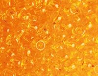 Japanse rocaillekralen, transparant, oranje, 2,2 mm, 11/0, 100 g