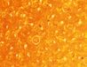 Japanse rocaillekralen, transparant, oranje, 2,2 mm, 11/0, 100 g