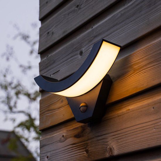 HOFTRONIC Leeds - LED Wandlamp met sensor - 10 watt - 780 lumen - Zwart