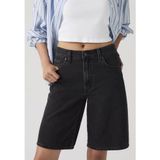 Levi's denim wide leg regular waist short black denim