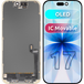 MP Touchscreen-display compatibel met Apple iPhone 17, met frame, OLED FHD IC Movable versie, zwart