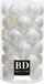 Shoppartners Bv Boules de Noël - 37x - blanc nacré - 6 cm - plastique - incluant 100 crochets - incassable