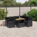 Prolenta Maison Exclusive - Ensemble de salon de jardin 8 pièces avec coussins, rotin synthétique noir
