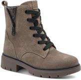 Tamaris WIDE FIT Dames Enkellaarsje 8-85204-45 325 Wide Fit Bruin Leer/Textiel/Synthetisch Blokhak 5-7 cm