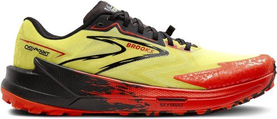Brooks Catamount 3 Trailrunning Schoenen Heren - Geel - Rood - Zwart - Maat 41