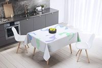 Bonamaison Tafelkleed, Anti-Mold, Sneldrogend, Waterdicht, 100% Polyester Tafellaken, Willekeurig patroon, 140 x 140 Cm