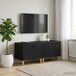 Maison Exclusive - Meuble TV, noir, en panneaux de particules