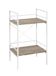 HAKU Bijzettafel eiken licht wit MDF metaal salontafel klein - Maat: B 34 cm x H 62 cm x D 27 cm, Stijl: Modern