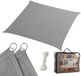 Merkloos Schaduwdoek - 3x3 m - Vierkant - Antraciet - HDPE - UV-bescherming