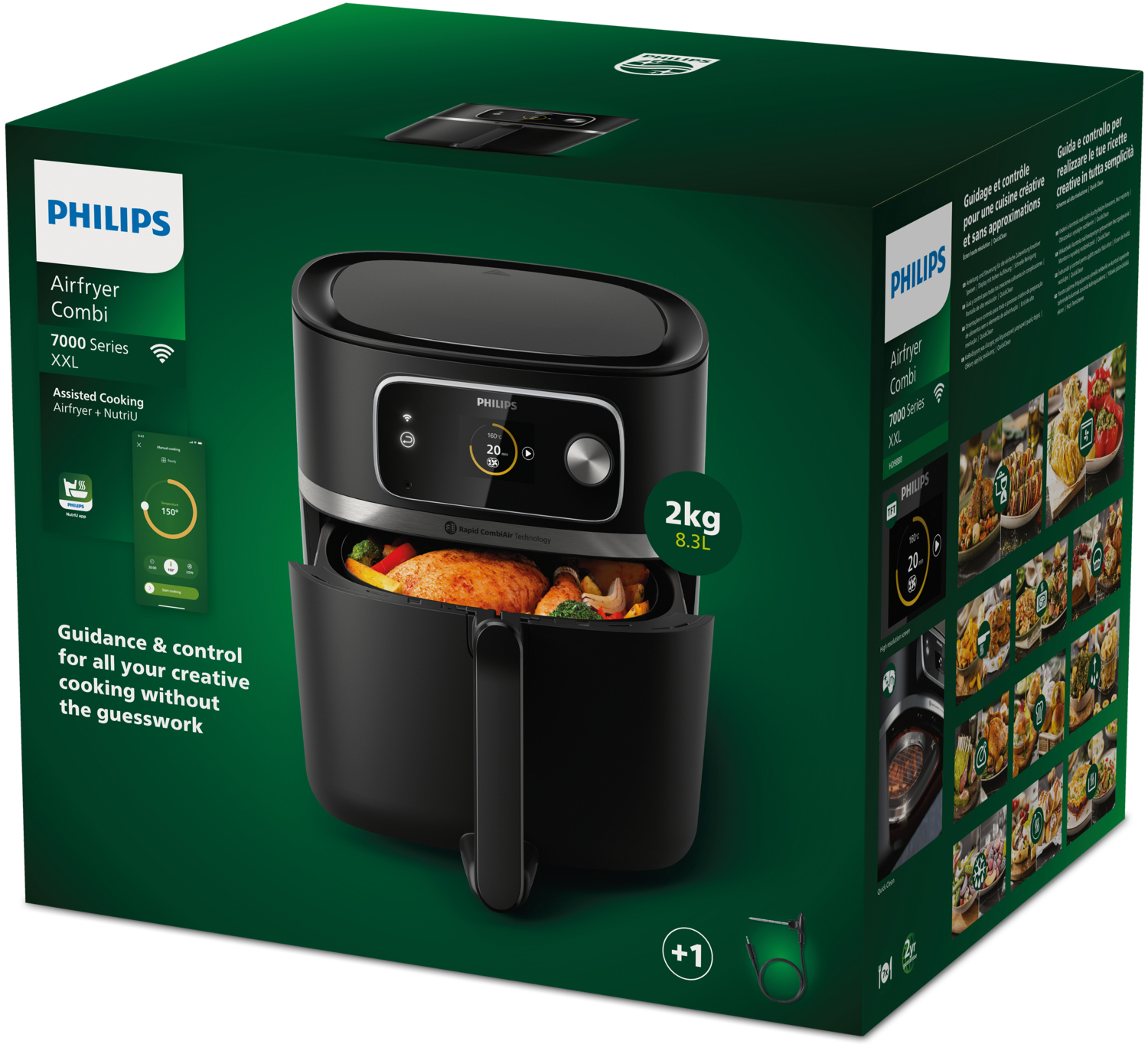 Philips 7000 Series Airfryer Combi XXL Connected - HD9880/90 - 8.3L - 22 Programs