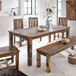 FineBuy Table de salle à manger KALKUTTA 120 x 70 x 76 cm Bois Massif Shabby Chic
