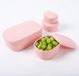 Merkloos Grote siliconen container - Grote siliconen voedselcontainer met deksel | BPA-vrij, luchtdicht, vaatwasser- en vriezerbestendig (47 oz) - Roze L