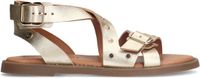 No Stress - Dames - Gouden leren sandalen met studs - Maat 38