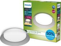 Philips LED Philips Fleta plafondlamp - Ultra Efficient - SceneSwitch lichttechnologie - 10W - Warmwit licht - Transparant design