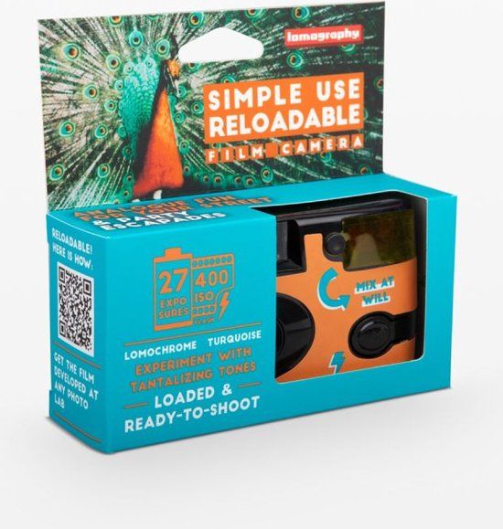 Lomography Simple Use Reloadable Film Camera - Turquoise