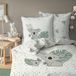 Ibenzoa® Parure de lit pour enfant avec motifs d'animaux mignons pour garçons et filles, 135 x 200 cm, 80 x 80 cm, 100% Coton