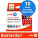 print24 Cartouches d'encre pour Canon 580/581 XXL, multipack (BK/BK/C/M/Y), 10 pièces