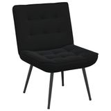 vidaXL Relaxfauteuil fluweel zwart 64x74x84 cm