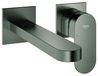 GROHE 2-gats wastafelkraan Plus 29306_4, wandmontage, afwerkset voor 23200002, hartafstand 110mm, voorsprong 203mm, hard graphite geborsteld, 29306AL4