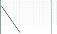 vidaXL Euro-hek met grondbevestiging 25 x 1 m PVC-coated staal groen