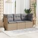 Maison Exclusive - Ensemble de jardin, composé de 3 pièces avec coussins, couleur : beige, matériau : polyrotin