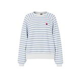 PIECES sweater PCGRETA wit/lichtblauw