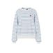 PIECES sweater PCGRETA wit/lichtblauw