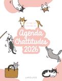 Agenda Chattitudes Agenda 2025-2026: Septembre 2025 à décembre 2026, avec 1 pochette zippée, 1 bloc à messages, 3 petits blocs autocollants, 3 couvertures détachables