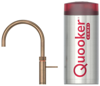 Quooker Nederland Quooker Fusion Round keukenkraan messing patina met Combi reservoir