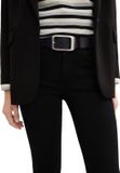 Tom Tailor - TTAMY leren riem met vierkante gesp - Maat 85 - navy uni
