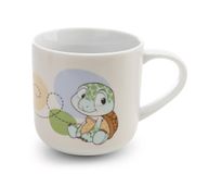 63080 Mok met schildpad, 350 ml, 9 x 9,5 cm, wit, hoogwaardige porseleinen mok, liefdevol vormgegeven, schattig accessoire voor keuken, kantoor en thuis, schattig cadeau voor lievelingsmensen