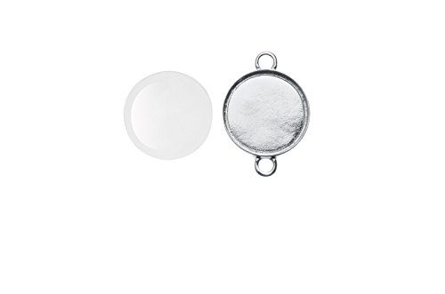 Glorex GmbH GLOREX dubbele ooghanger rond diameter 21 mm, meerdere kleuren, 17 x 11 x 1 cm